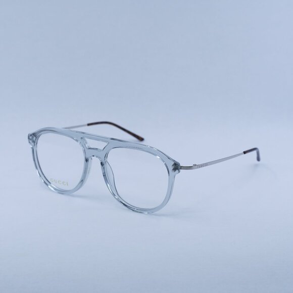 🕶️ New Gucci GG1708O 003 Eyeglasses - Transparent Grey with Silver Frame - Picture 1 of 10